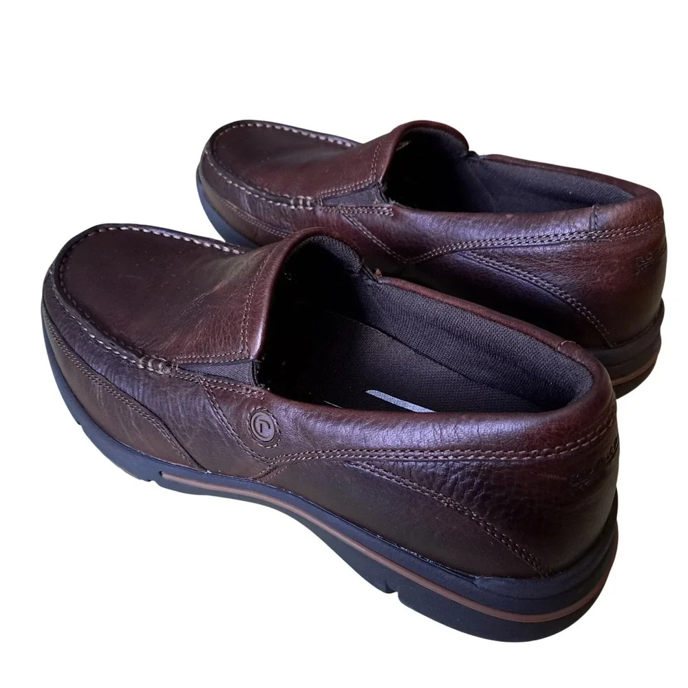 Rockport XCS Kinetic Air‎ Circulator Mens Brown Leather Loafers Size 8.5 M